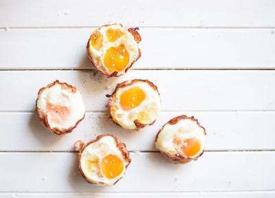 مافین تخم مرغ و ژامبون مافین تخم مرغ و ژامبون